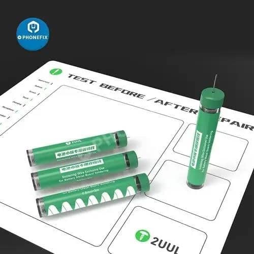 2UUL 3m 0,8mm lodēšanas stieple tālruņa akumulatora metāla dēļa remontam Speciāla mobilā tālruņa lodēšanas līnija Nav nepieciešama punktmetināšanas iekārta